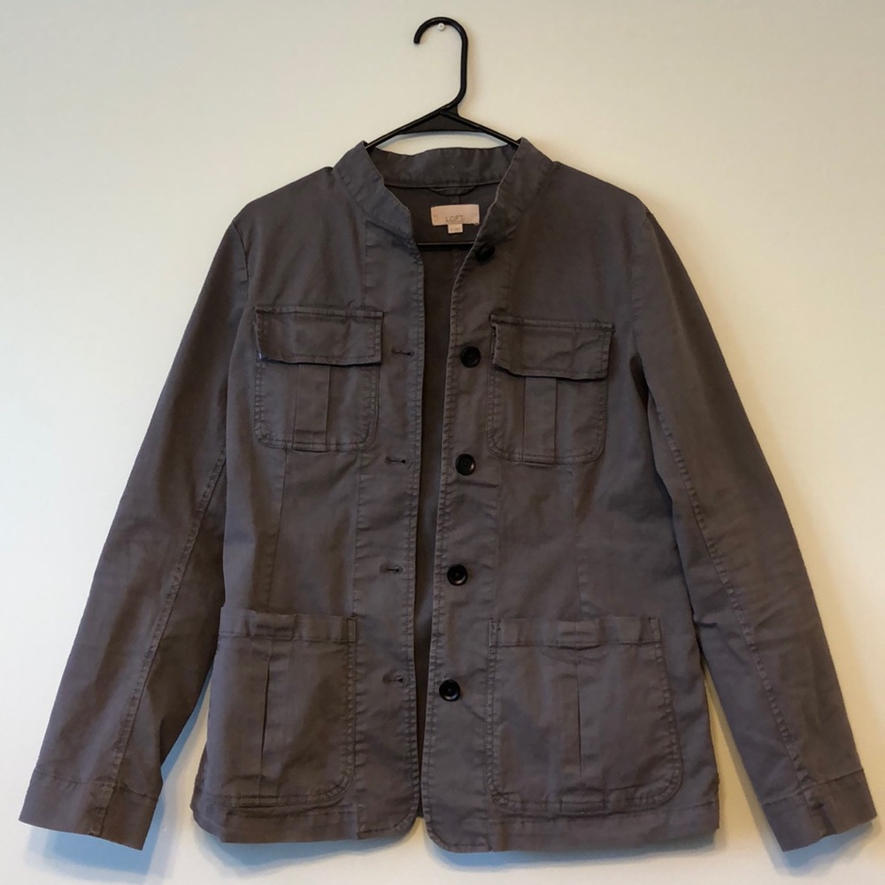 Women’s LOFT dark grey cargo jacket